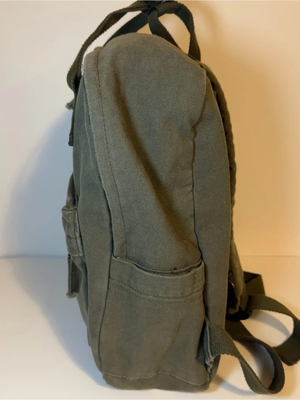 Olive Canvas Backpack - Men's Everyday Bag
